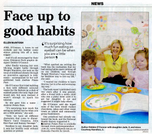 Healthy eating for children article in newspaper Penrith Press